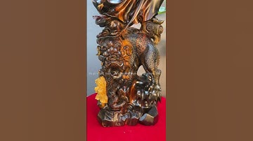 Tượng Đạt Ma Sư Tổ gỗ Mun hoa Lào Bảo vật trưng bày mang năng lượng bình an