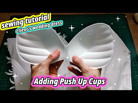 🧵 Adding Push Up Cups into My Client's Dress × How to Sew Push Up Bust Cups  × Sewing Tutorial 