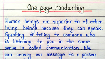 One page handwriting || English writing || 1 page writing in english