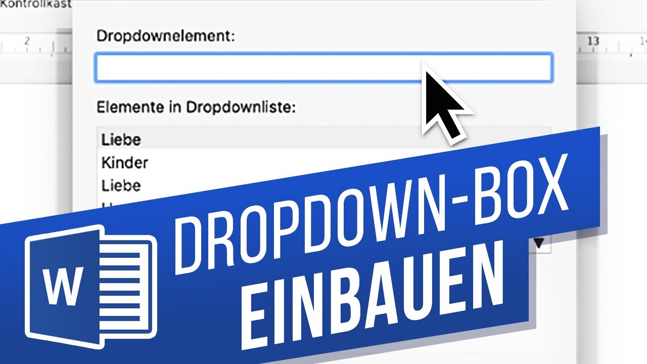 Update New Word: Eine Auswahlliste einfügen | Dropdown-Liste in Word erstellen