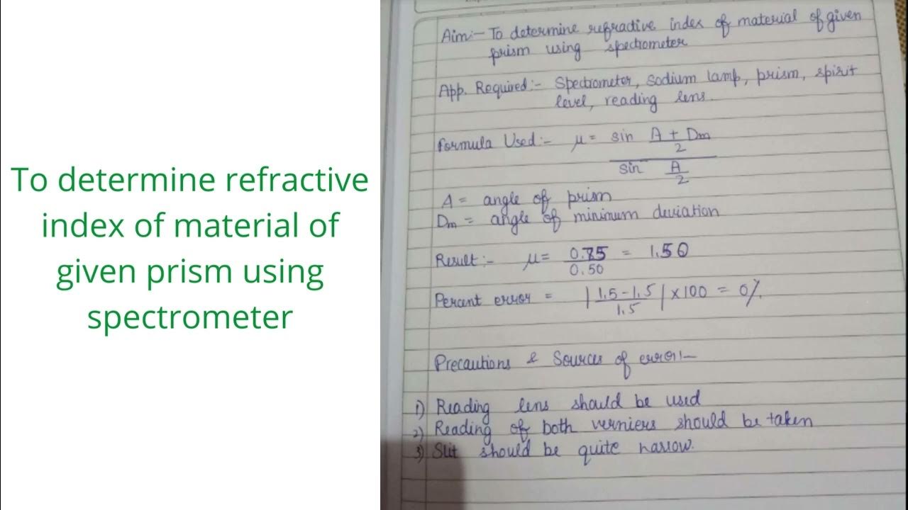 To determine refractive index of material of given prism using