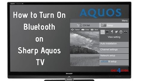 How to turn on Bluetooth on Sharp Aquos TV