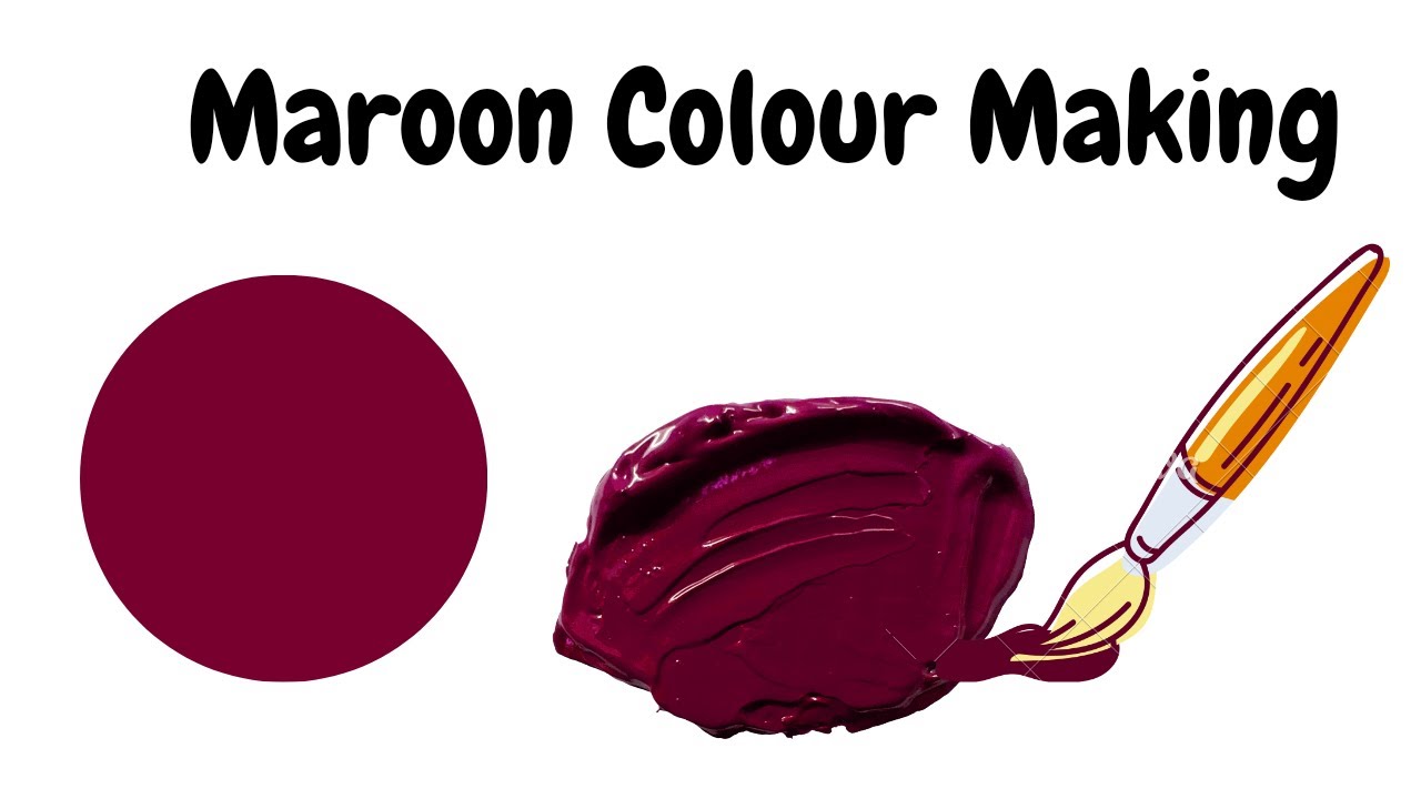 How to make maroon colour, Maroon colour making, Maroon colour