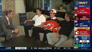 Hughes brothers react to Luke being selected by Devils