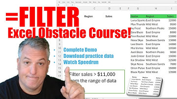 FILTER Function in Excel + Obstacle Course (Speedruns + Copilot Demo)