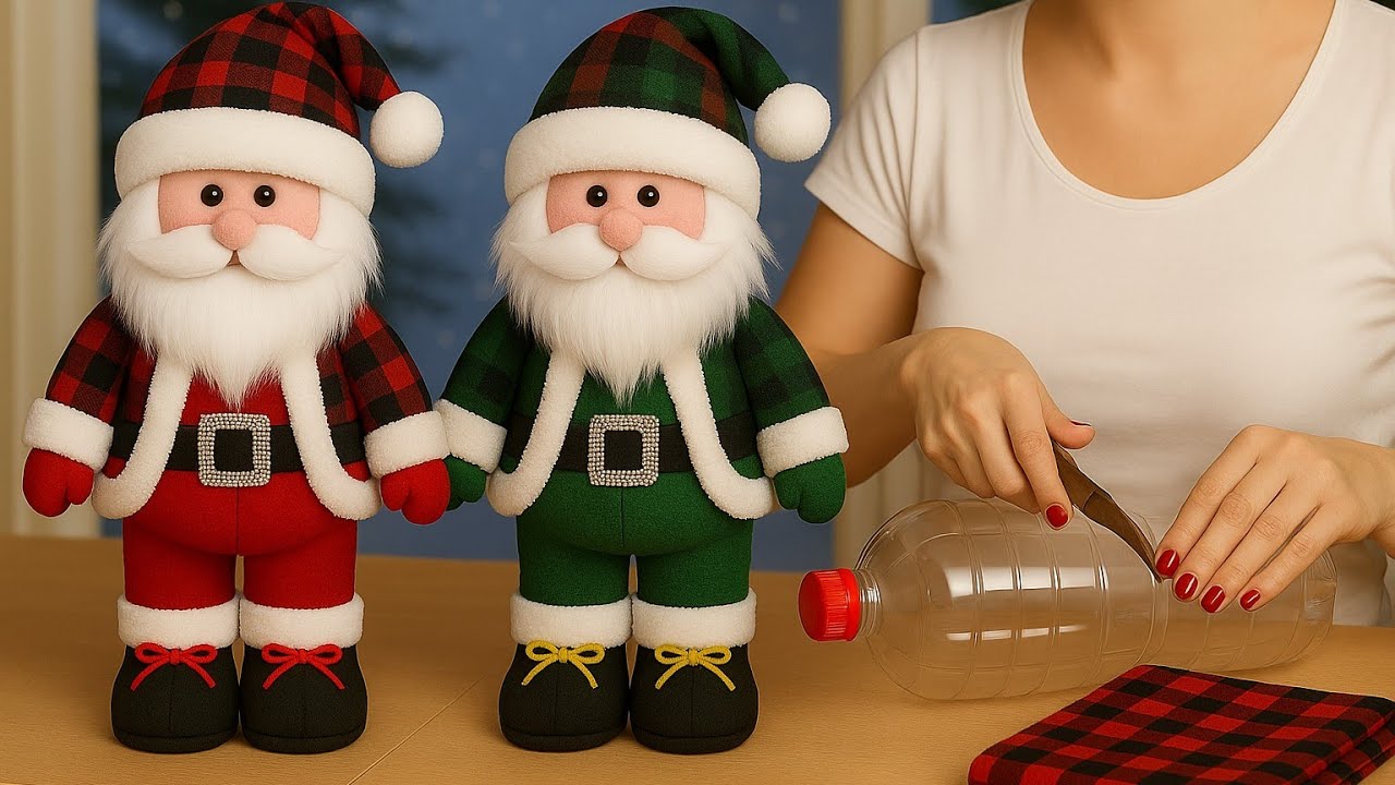 😍Результат потрясающий/💥Этот Санта-Клаус сделан из переработанного материала/🎄48 см
