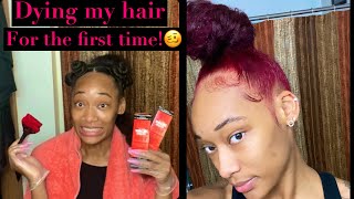 HOW TO DYE HAIR RED NO BLEACH | LOREAL HI-COLOR HIGHLIGHTS