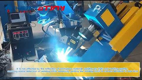 ATINY robot welding seam tracking system adapt with Yaskawa robot welding stainless steel cylinder