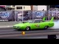 Plymouth Roadrunner Superbird dragster MASSIVE BURNOUT @ Dragracing Drachten 2011 [720p HD]