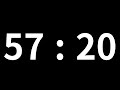 57분 20초 타이머｜57minute 20second timer｜3440 second timer｜Countdown with Alarm