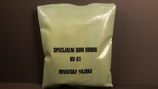 1993 Croatian Special Dry Ration Review Freeze Dried Recon Patrol MRE Tasting Test