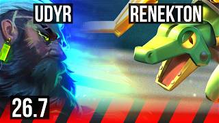 UDYR vs RENEKTON (TOP) | EUW Diamond | 26.7