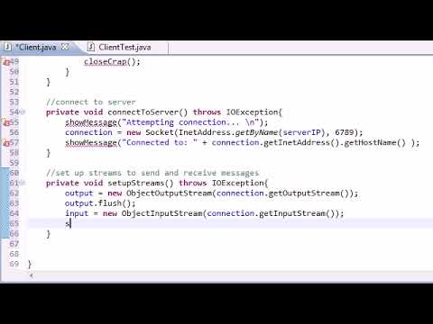 Intermediate Java Tutorial  - 53  - Setting Up the Client Streams