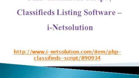 PHP Classifieds Script, Classifieds Listing Software, Classifieds Script