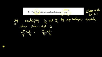 ex. 1.1 Q3 Class 9th Math || find five rational numbers between 3/5 and 4/5?