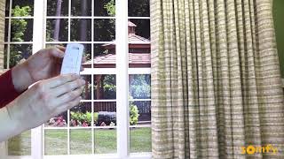 Florida Automated Shade: Somfy Glydea powered curtains adjusting limits in user mode