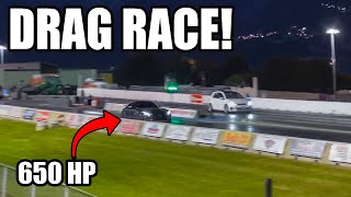 DRAG RACING MY 650 HP AMG GTS FOR THE FIRST TIME!