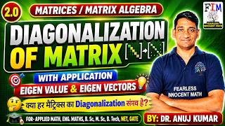 Diagonalization Of Matrix | Similarity Transformation | Eigenvalues & Eigenvectors | Solved Examples
