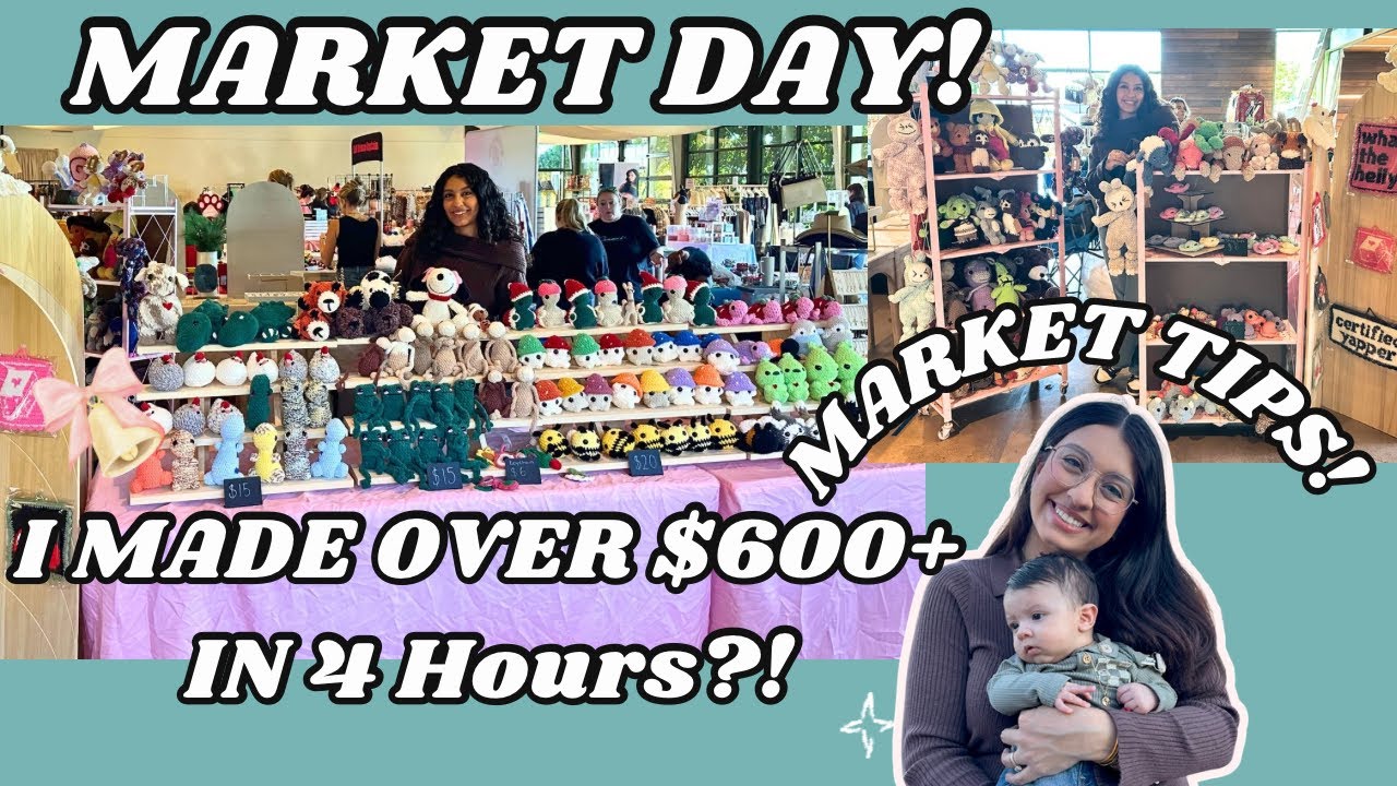 MARKET DAY 🦋 OVER $600+ IN 4 HOURS 💴 WHAT I TAKE TO MY MARKETS 🌼 MARKET ...