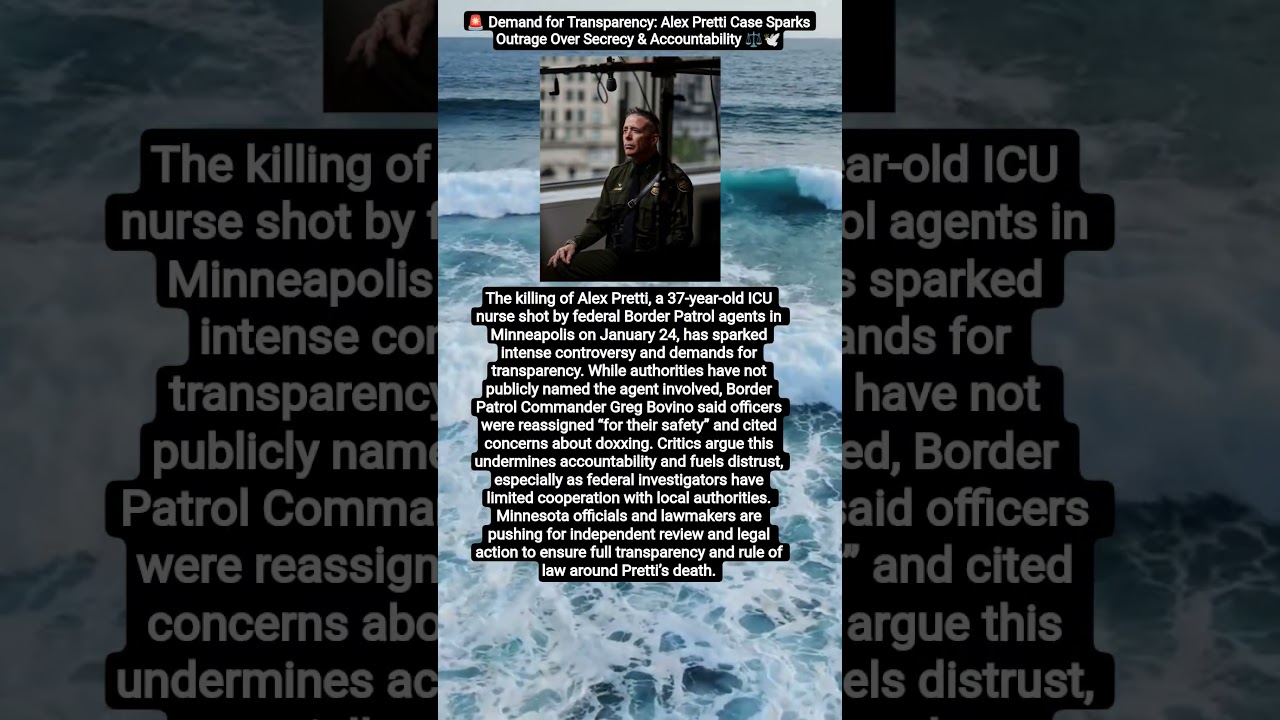 🚨 Demand for Transparency: Alex Pretti Case Sparks Outrage Over Secrecy & Accountability ⚖️🕊️