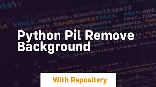 python pil remove background