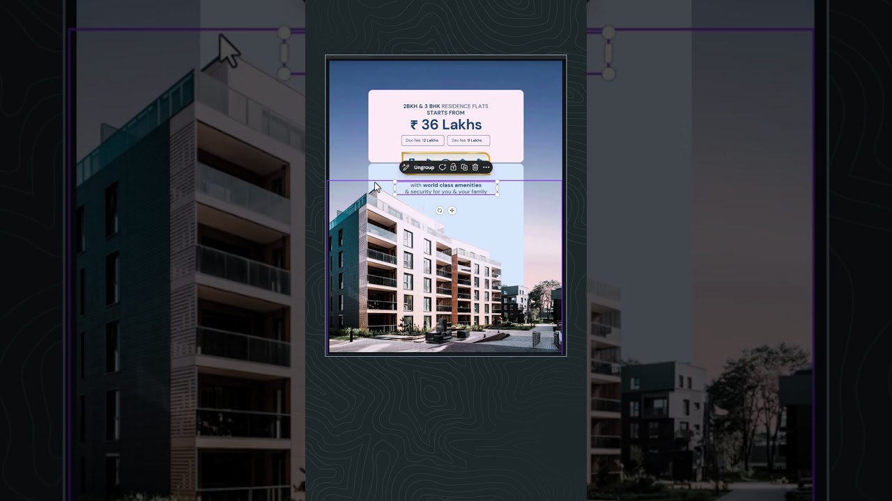 Real Estate Instagram Post Design on Canva, Design Tutorial, Graphic Design 