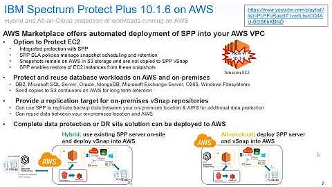 IBM Spectrum Protect 10.1.6 on AWS: EC2 protection - Demo