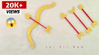 How to make Bow & Arrow with cardboard and Glitter sheets ||Shri Rama Navami Special craft || screenshot 2