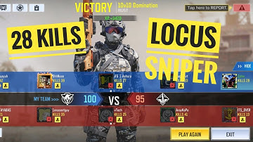CODM Rust 10v10 Locus Sniper 28 kills in 6 mins.