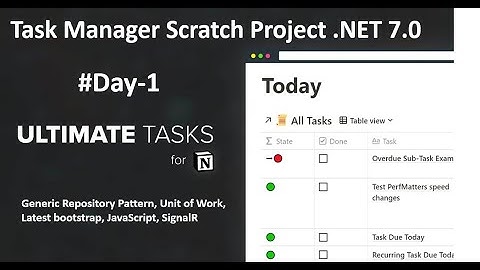 ASP.NET CORE 7.0: Task Manager Project | Day-1 | beginner to advance tutorial with scratch project