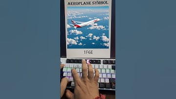 aeroplane symbol in MS Word shortcut key 🔐🗝️