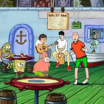 Story Wa Animasi kekinian lucu main gitar bikin ngakak Spongebob dan patrik joged