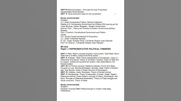 Pol.Science Syllabus 2021-23| SridevSumanUniversity(sdsuv)| #syllabus2023 #politicalscience #sdsuv