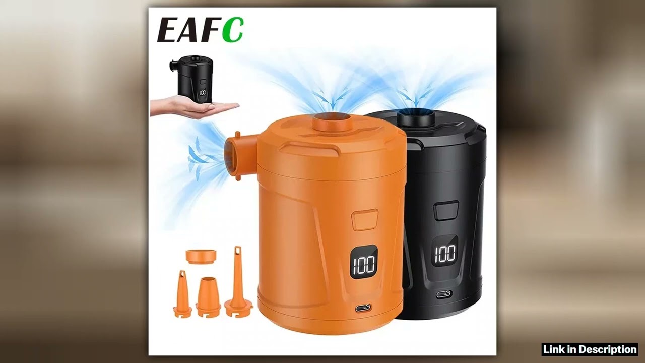Electric Air Pump Inflator Battery Rechargeable Air Compressor for PVC Boat Mattress Inflatable Swi