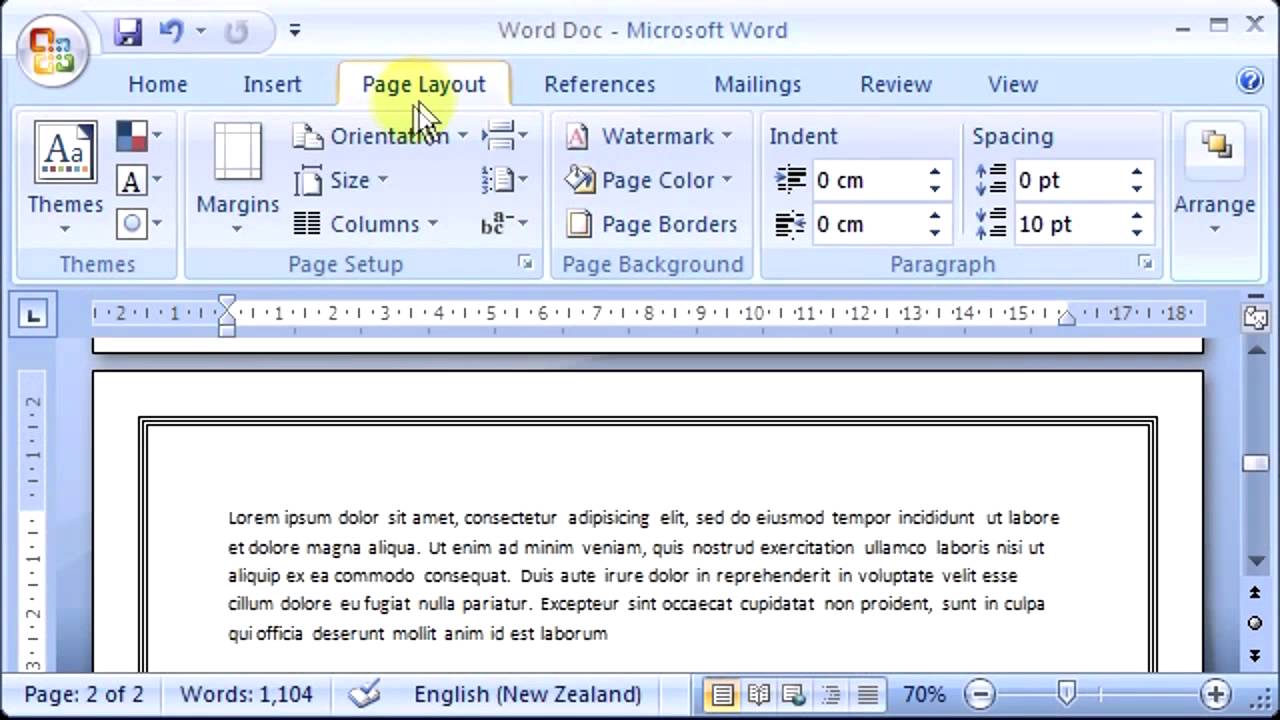 how to change page layout in word for a single page