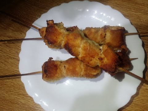 ქათმის რულეტი ჯოხებზე....Chicken roll on sticks.....Куриный рулет на палочках