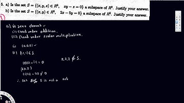 Is the set S a subspace of R^n - Linear Algebra