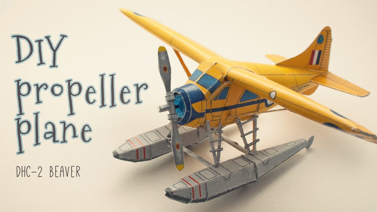 1:32 Scale 3D Paper Model 45cm DHC-2 De Havilland Beaver Seaplane Plane Aircraft 
