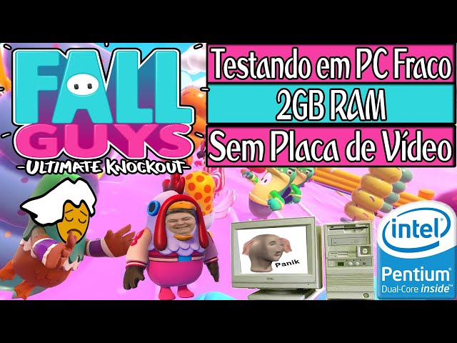 Fall Guys Em PC FRACO Intel HD 4gb de RAM - Como Rodar Fall Guys Em PC  Fraquinho #569 