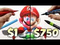 $1 vs $750 MARKER ART | Which is WORTH IT..? | MARIO