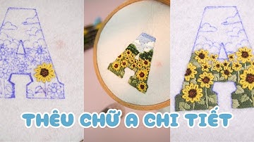 Hướng dẫn thêu chữ A đơn giản - Học thêu Tiệm Tạp Hóa Nhà May
