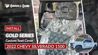 2022 Chevy Silverado 1500 |Gold Series Installation | Kryptek Seat Covers | Covers & Camo