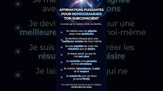7 affirmations puissantes pour reprogrammer ton subconscient (change ton identité)#shorts #citations