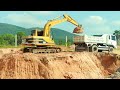 Method Excavator Land truck - Long Reach Excavator Dredging Canal