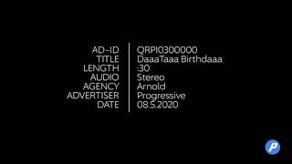 Progressive Radio Ad  Da Ta Da Birthda