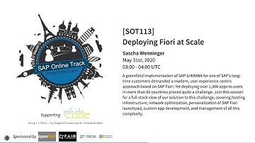 [SOT113] Deploying Fiori at Scale