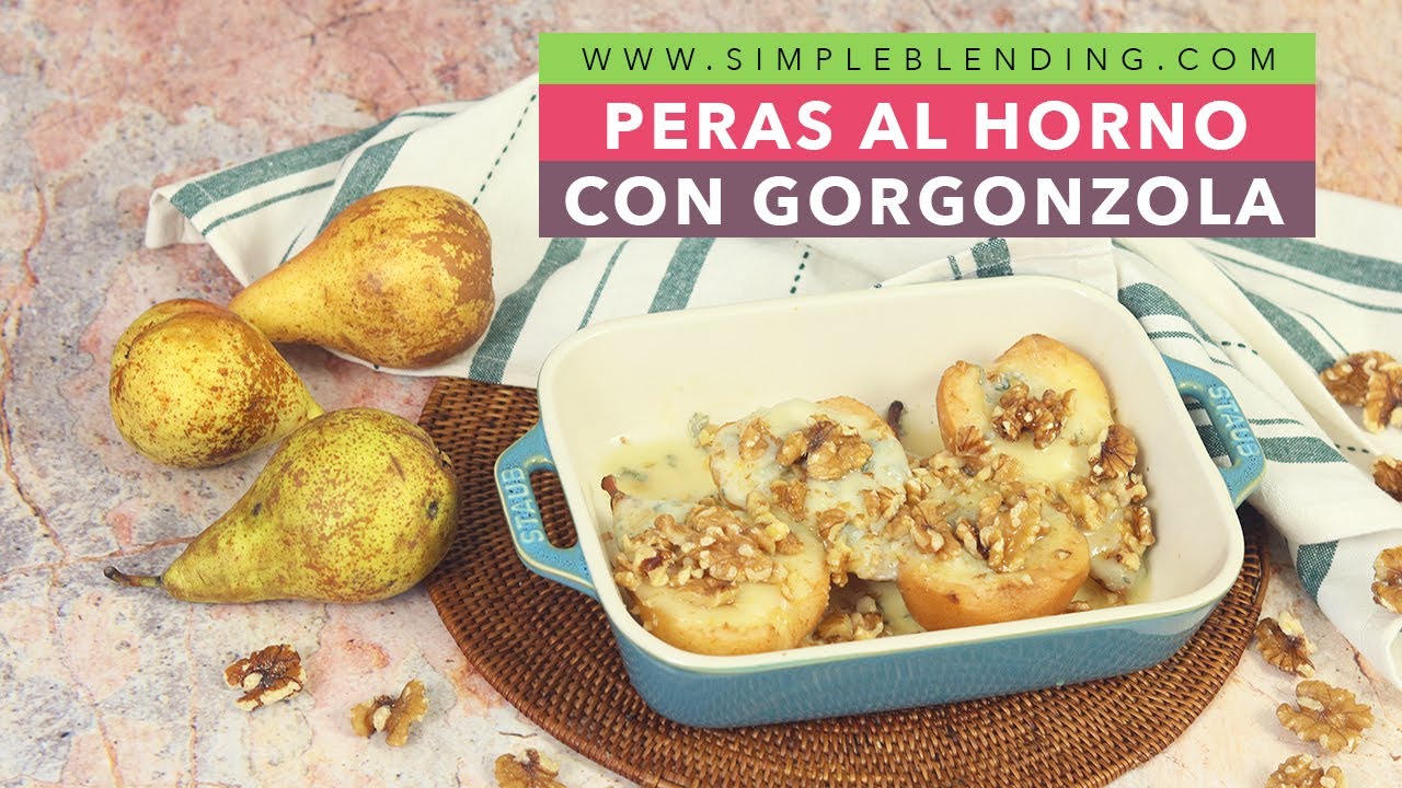 INCREÍBLE RECETA DE PERA ASADA CON QUESO Y NUECES | Postre de pera con gorgonzola, nueces y miel