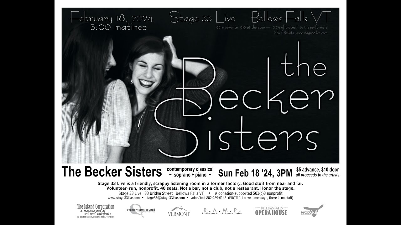 Coming up: The Becker Sisters, 2/18/24
