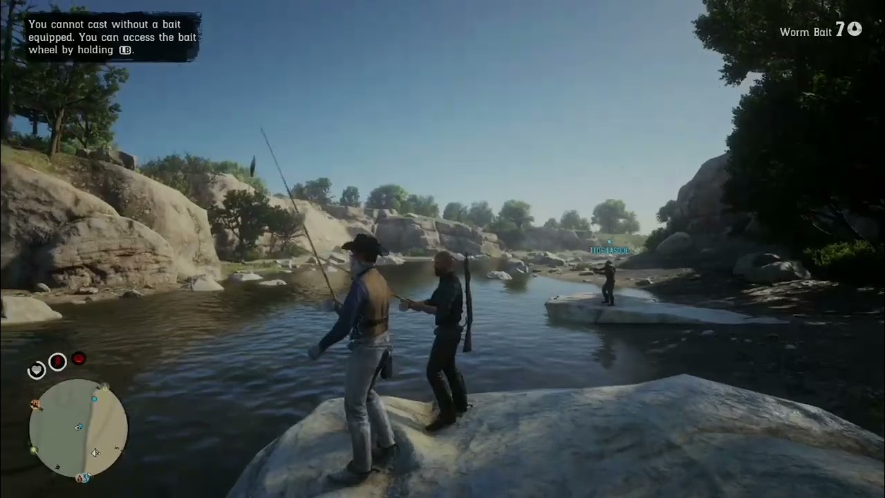BEST !Bass fishing spot!￼ AND Sturgeon! RDR2 ONLINE￼