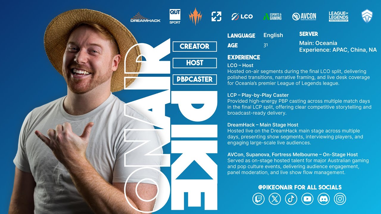 PikeOnAir Showreel | Ведущий киберспортивных трансляций и трансляции игр